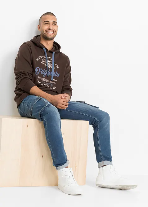 Mikina s kapucí v pohodlném střihu, bonprix