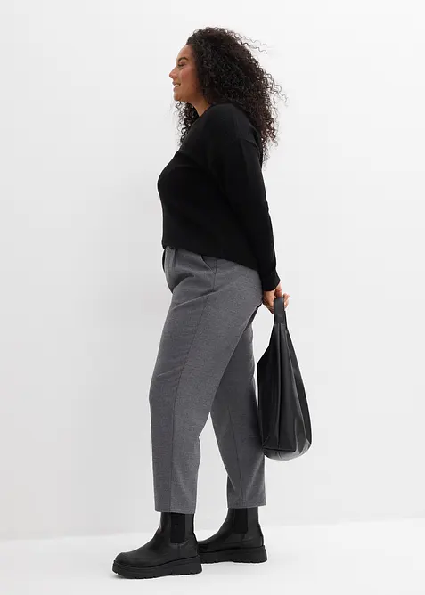 Kalhoty se střihem Barrel, z měkké směsi s viskózou, bonprix