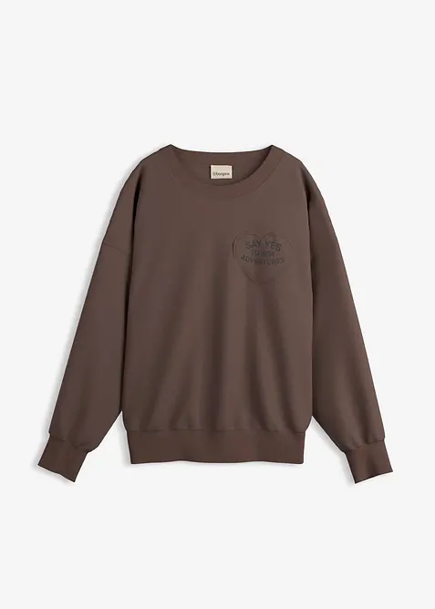 Oversize mikina z měkk&eacute; bavlněn&eacute; směsi, bonprix