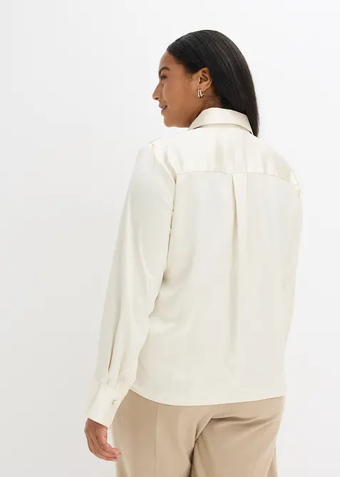 Saténová halenka s odnímatelnou kravatou (2dílná souprava), bonprix