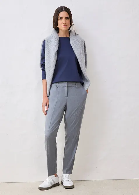 Triko s dlouhým rukávem a podílem hedvábí, bonprix