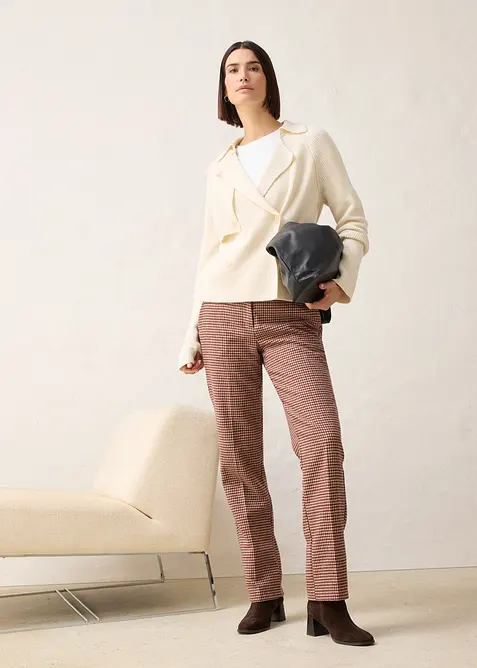 Svetr na zapínání s podílem vlny, bonprix