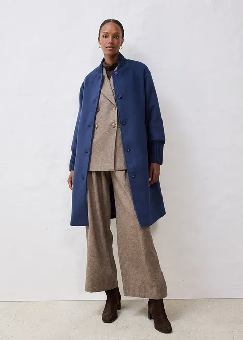 Vlněn&yacute; kab&aacute;t s pletenou aplikac&iacute;, bonprix