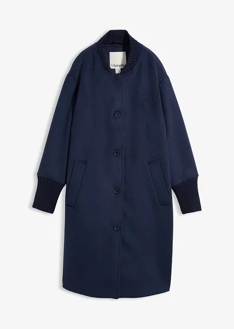 Vlněn&yacute; kab&aacute;t s pletenou aplikac&iacute;, bonprix