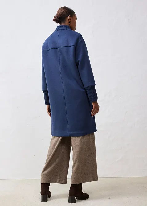 Vlněn&yacute; kab&aacute;t s pletenou aplikac&iacute;, bonprix