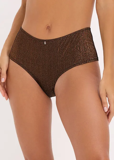 Maxi brazilské kalhotky z třpytivého materiálu, bonprix