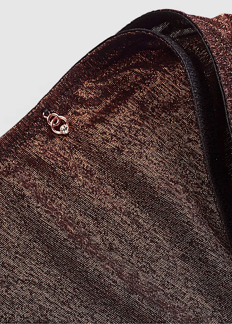 Maxi brazilské kalhotky z třpytivého materiálu, bonprix