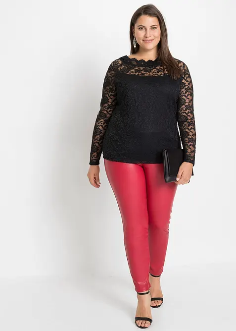 Krajkov&eacute; tričko s dlouh&yacute;m ruk&aacute;vem, bonprix