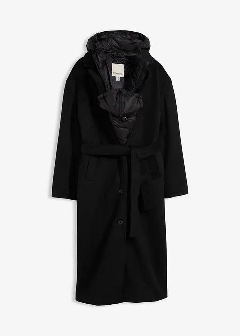 Těhotenský kabát se vsadkou na miminko a s vyjímatelnou vestou 6 v 1, bonprix