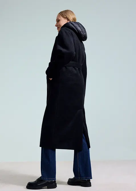 Těhotenský kabát se vsadkou na miminko a s vyjímatelnou vestou 6 v 1, bonprix