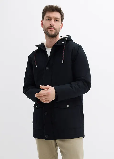 Zimní parka s kapucí z medvídkového flísu, bonprix