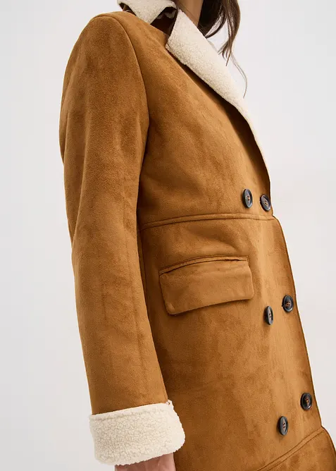 Kab&aacute;t z uměl&eacute; kůže, s hřejivou ply&scaron;ovou pod&scaron;&iacute;vkou, bonprix