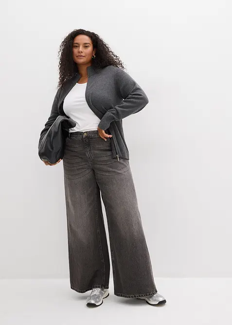 Pletený kabátek z čisté organické bavlny, bonprix