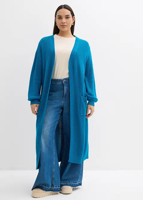 Dlouhý pletený kabátek se spadlými rameny, bonprix