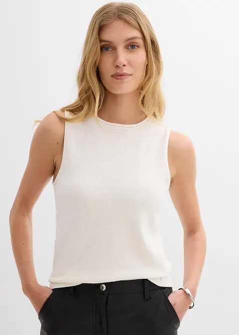 Pletený top z čisté bavlny, bonprix