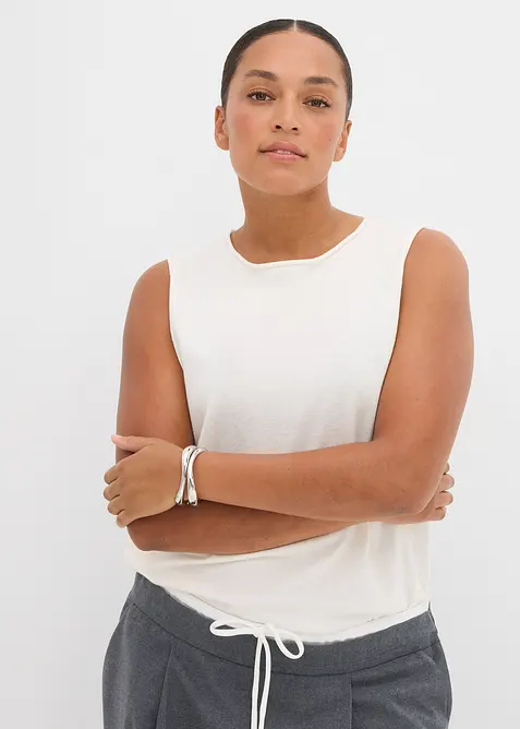 Pletený top z čisté bavlny, bonprix