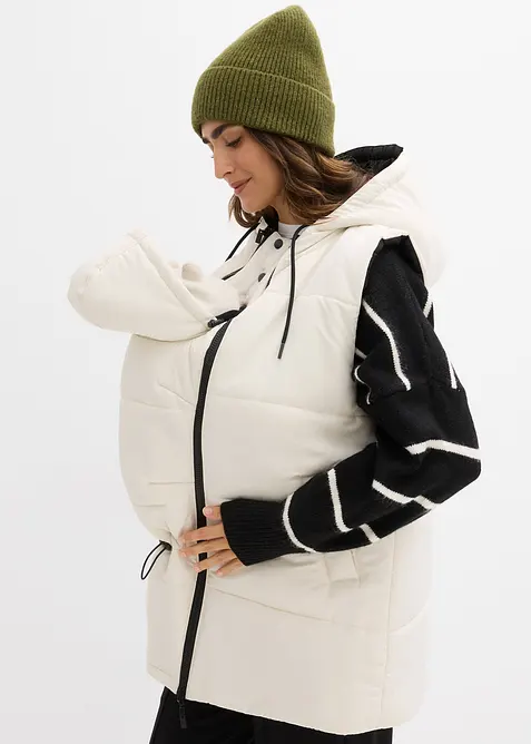 Oboustranná těhotenská vesta s podšívkou a nosicí vsadkou, 4 v 1, bonprix