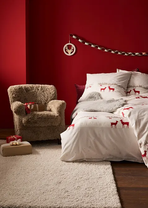 Souprava povlečení s jeleny, bonprix