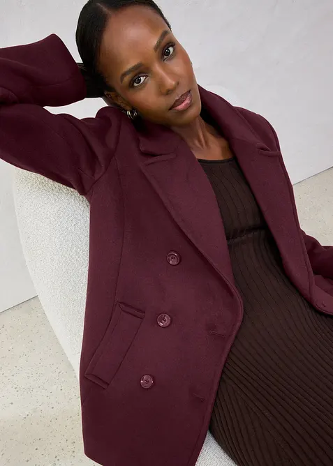 Kabanový kabátek z vlny, bonprix