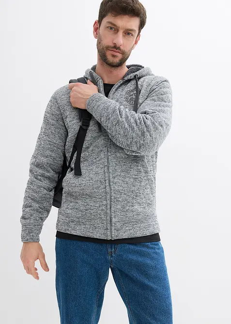 Mikina s kapucí a s medvídkovou podšívkou, bonprix