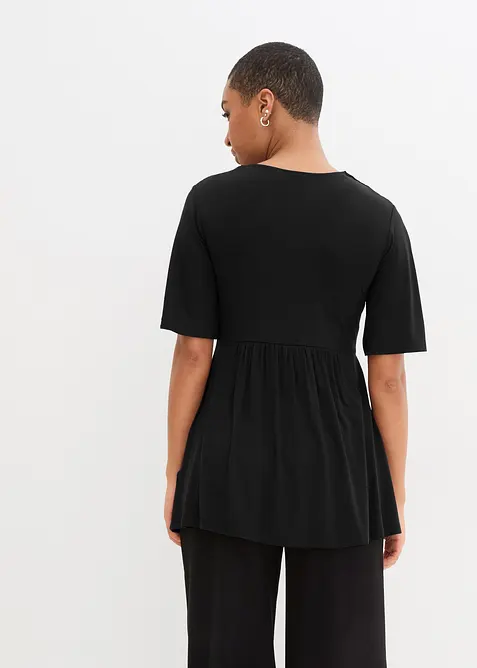 Tričko s áčkovým střihem, krátký rukáv, bonprix