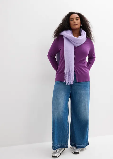 Kabátek z jemné pleteniny, s knoflíkovou lištou, bonprix