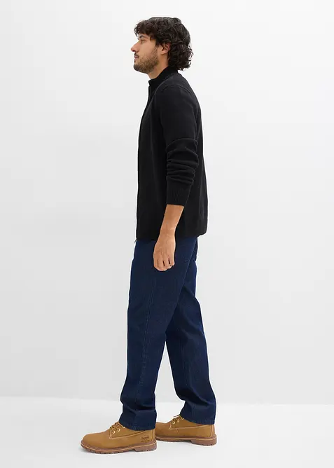 Rozepínací svetr se stojáčkem, s recyklovanou bavlnou, bonprix