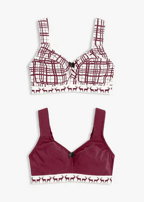 Podprsenka bez kostic, s bavlnou (2 ks v balení), bonprix