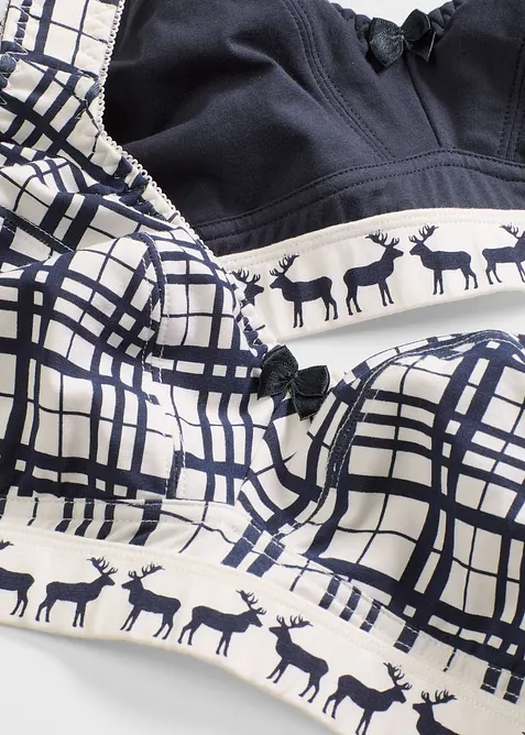 Podprsenka bez kostic, s bavlnou (2 ks v balení), bonprix