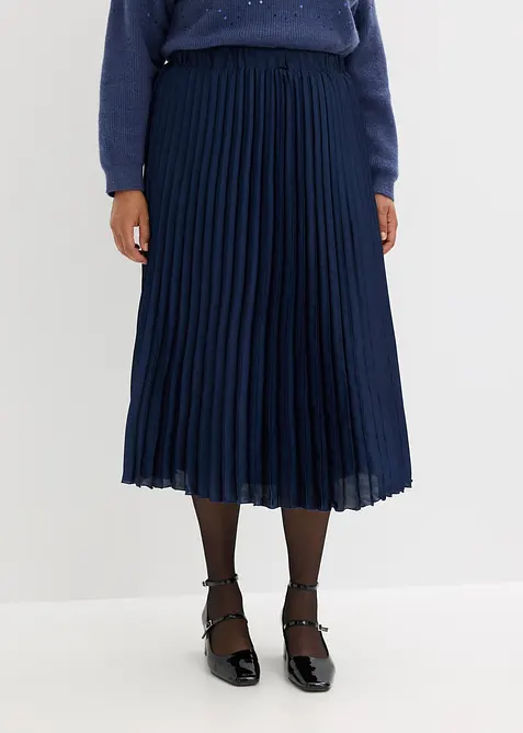 Plisovaná sukně z jemného saténu, bonprix