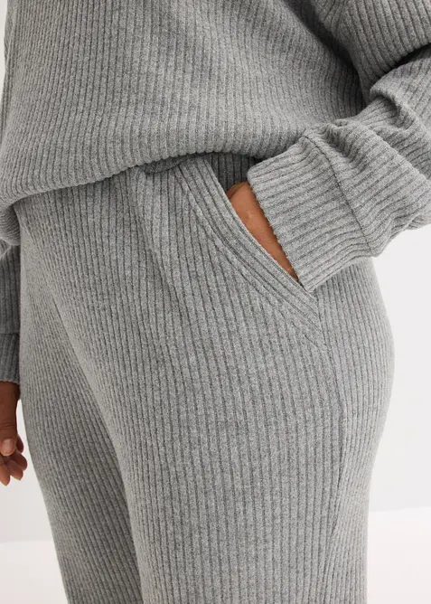 Domácí souprava z měkkého žebrovaného materiálu, oversize, bonprix