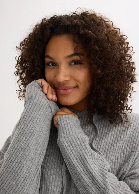 Domácí souprava z měkkého žebrovaného materiálu, oversize, bonprix