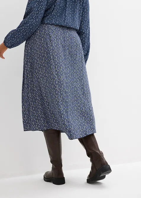 Midi sukně ze splývavé viskózy, bonprix