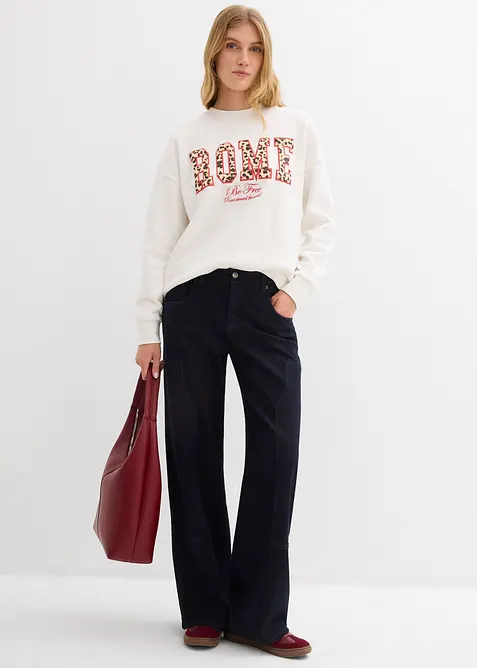 Oversize mikina z čisté organické bavlny, bonprix