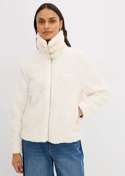 Bunda z umělé kožešiny z plyšového flísu, bonprix