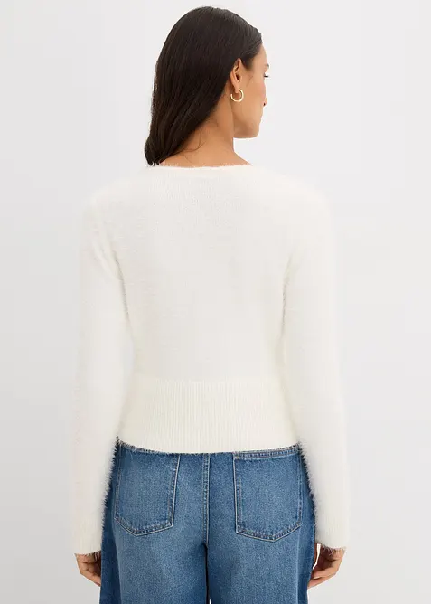 Kabátek z jemné pleteniny z péřové příze, bonprix