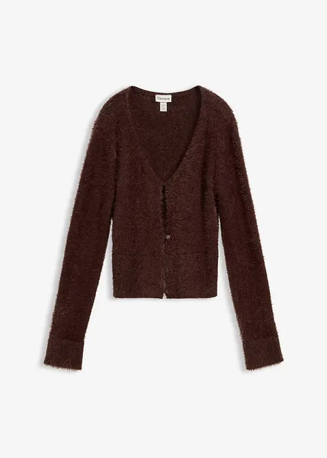 Kabátek z jemné pleteniny z péřové příze, bonprix