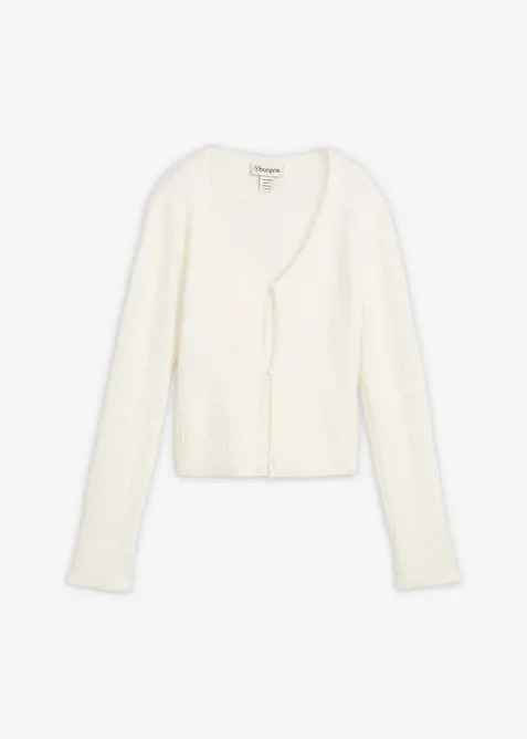 Kabátek z jemné pleteniny z péřové příze, bonprix