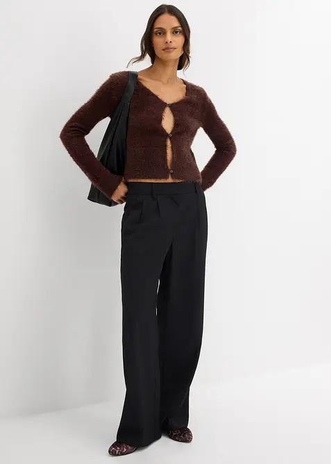 Kabátek z jemné pleteniny z péřové příze, bonprix