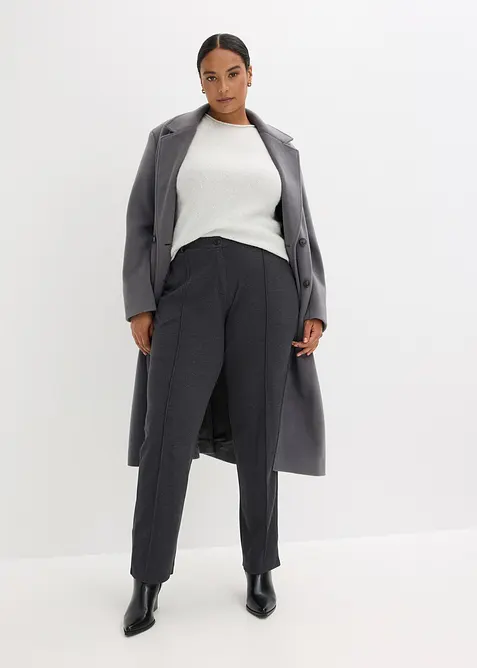 Bavlněn&eacute; žerzejov&eacute; kalhoty se s&aacute;mky, bonprix