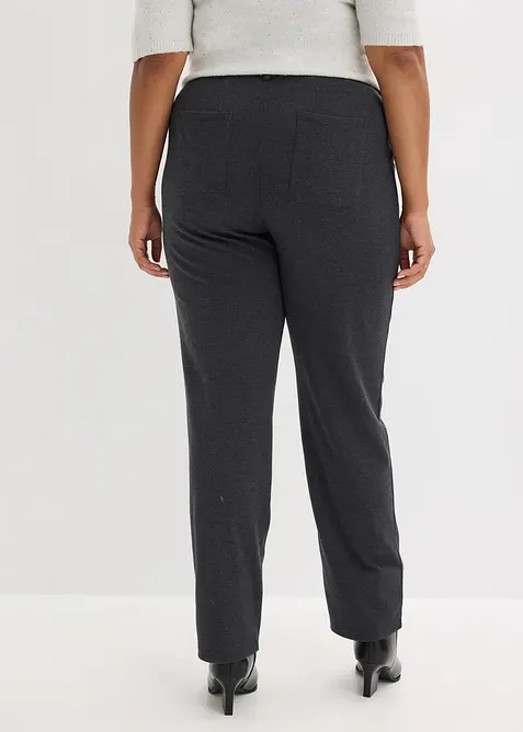 Bavlněn&eacute; žerzejov&eacute; kalhoty se s&aacute;mky, bonprix