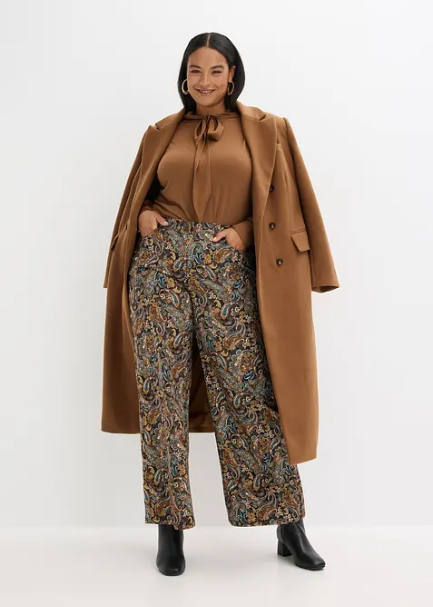 Strečové kalhoty Wide Leg, s bavlnou, bonprix