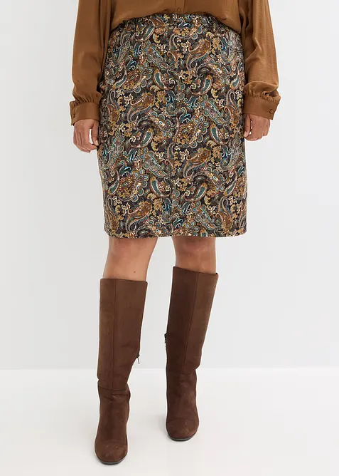 Strečová sukně s bavlnou, bonprix