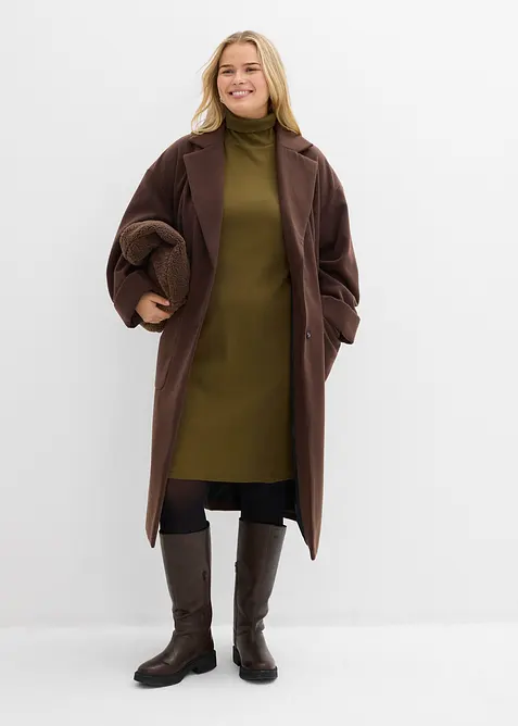 Úpletové šaty z těžkého elastického žebrovaného materiálu, bonprix