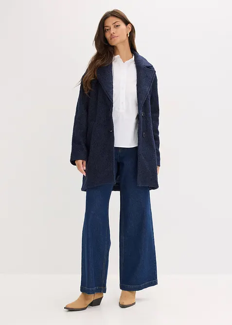 Krátký buklé kabát, oversize, bonprix