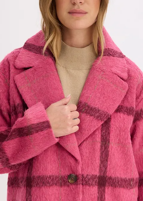 Oversize kabát s vlněným vzhledem, bonprix