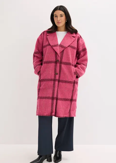 Oversize kabát s vlněným vzhledem, bonprix