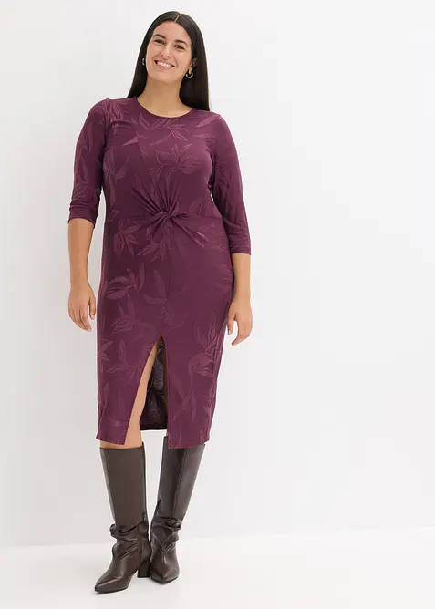 Žakárové midi šaty, bonprix