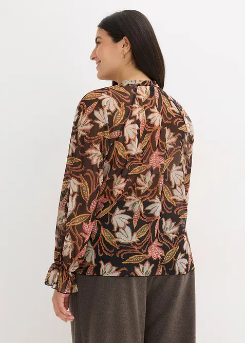 Tunikové triko z měkké síťoviny, bonprix