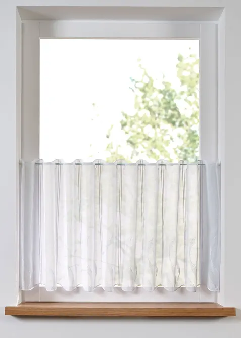 Vitrážková záclona s výšivkou, bonprix